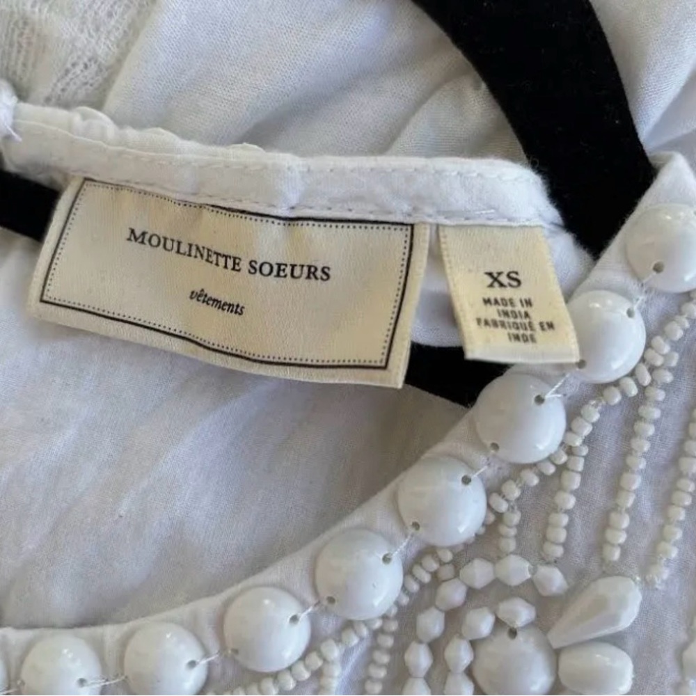 Anthropologie Moulinette Soeurs Embelished Top Sz XS - Picture 13 of 13
